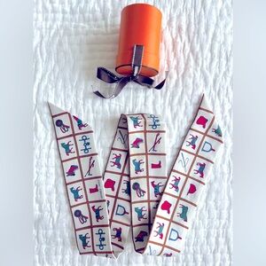Hermes 100% Silk Twilly in Box